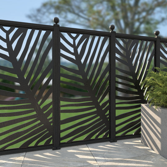 Palm Decorative Fence - 90x180cm - with our composite posts