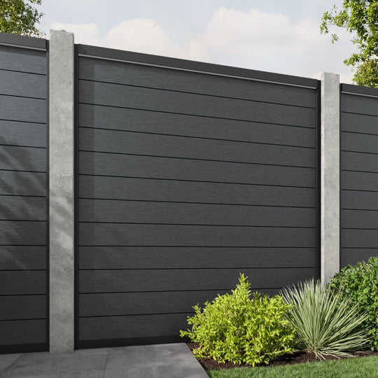 Fusion Fence Panel - Dark Grey - for existing concrete posts