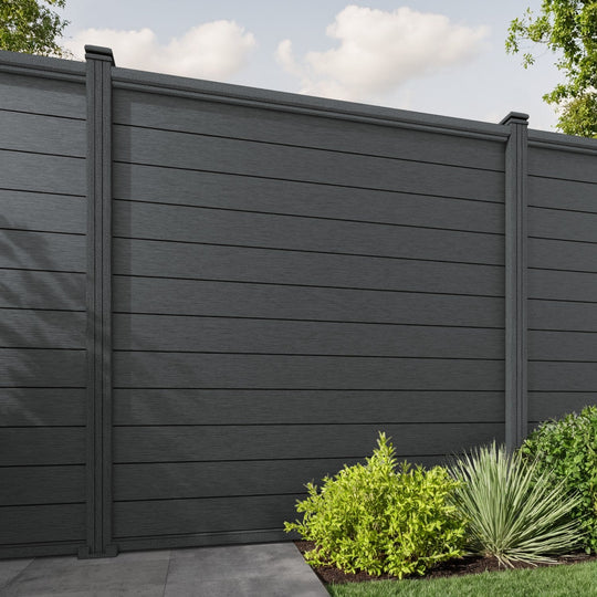 Fusion Fence Panel - Dark Grey - with our composite posts