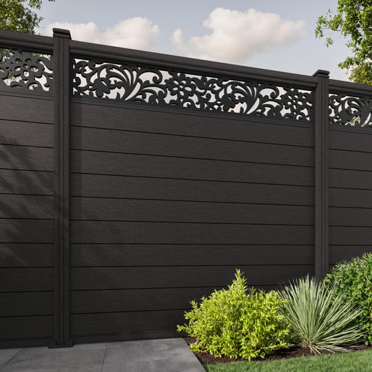 Fusion Eden Fence Panel - Dark Oak - with our composite posts