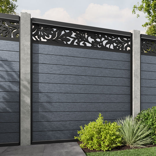 Fusion Heritage Fence Panel - Anthracite - for existing concrete posts