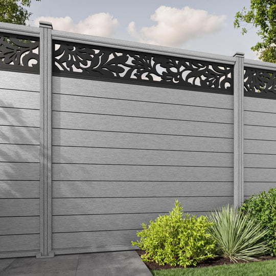 Fusion Heritage Fence Panel - Light Grey - with our composite posts