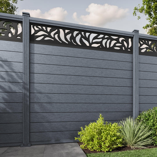 Fusion Plume Fence Panel - Anthracite - with our composite posts