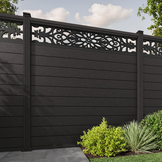 Fusion Windsor Fence Panel - Dark Oak - with our composite posts