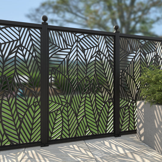 Habitat Aluminium Decorative Fence - 120x180cm - with our aluminium posts