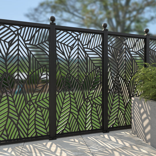 Habitat Aluminium Decorative Fence - 90x180cm - with our aluminium posts
