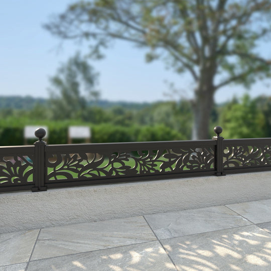 Heritage Aluminium Decorative Fence - 180x30cm - with our aluminium posts
