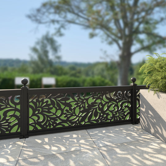 Heritage Aluminium Decorative Fence - 180x60cm - with our aluminium posts