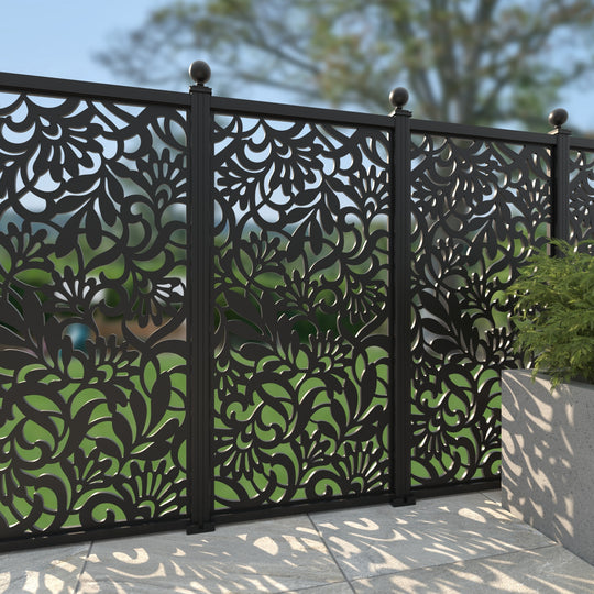 Heritage Aluminium Decorative Fence - 90x180cm - with our aluminium posts