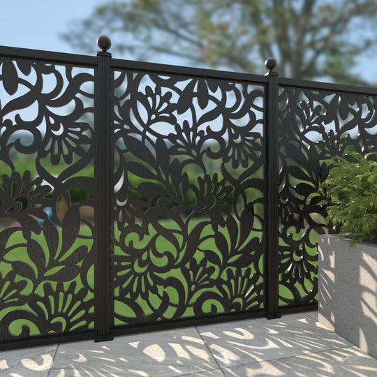 Heritage Decorative Fence - 120x180cm - with our aluminium posts