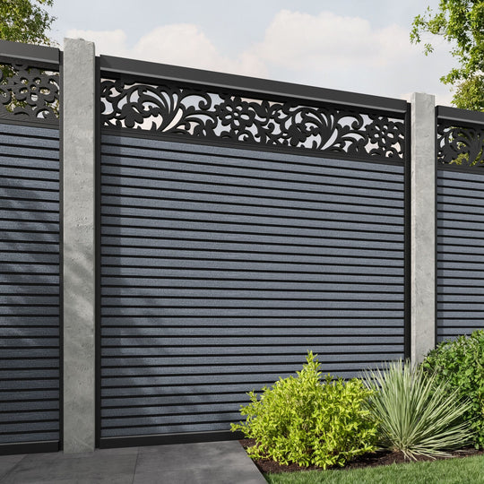 Hudson Eden Fence Panel - Anthracite - for existing concrete posts