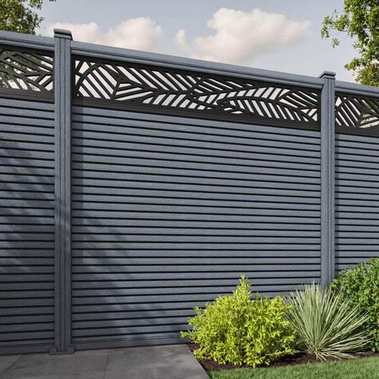 Hudson Habitat Fence Panel - Anthracite - with our composite posts