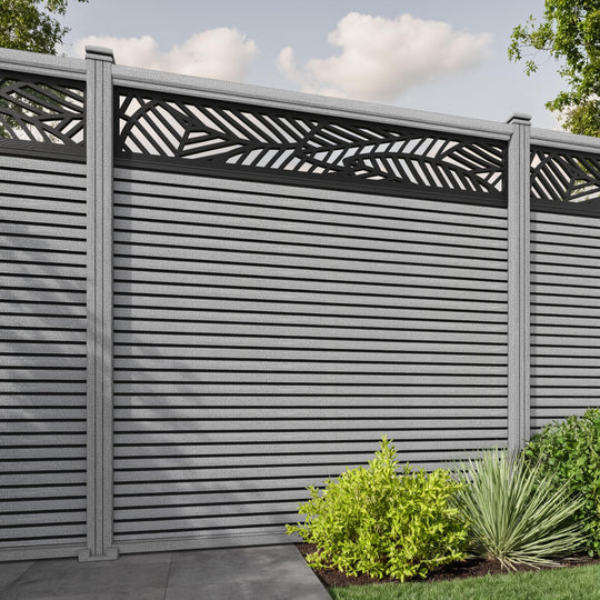 Hudson Habitat Fence Panel - Light Grey - with our composite posts