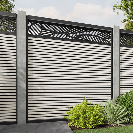 Hudson Habitat Fence Panel - Light Stone - for existing concrete posts