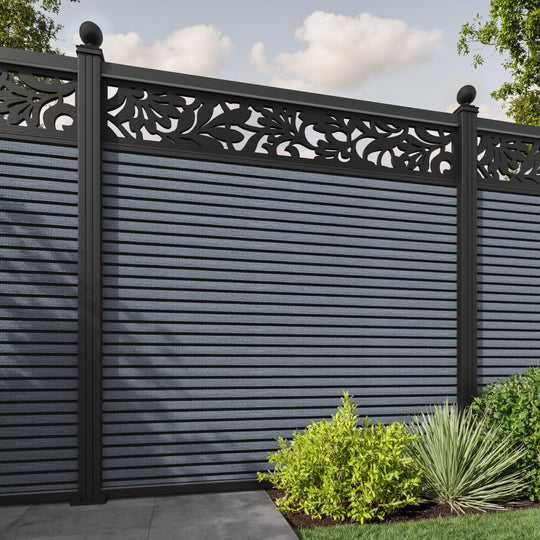 Hudson Heritage Fence Panel - Anthracite - with our aluminium posts