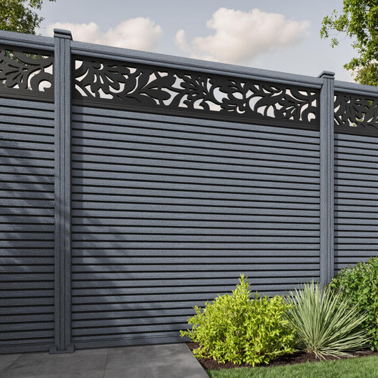Hudson Heritage Fence Panel - Anthracite - with our composite posts
