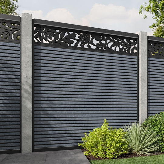Hudson Heritage Fence Panel - Anthracite - for existing concrete posts