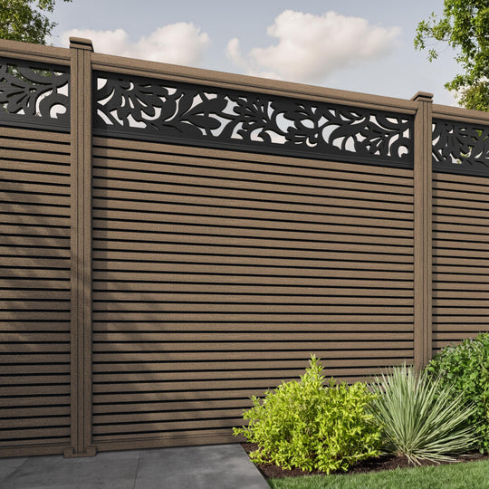 Hudson Heritage Fence Panel - Teak - with our composite posts