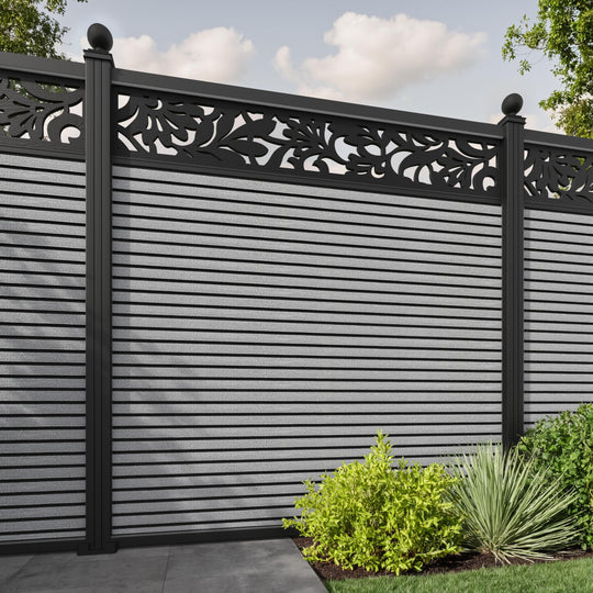 Hudson Heritage Fence Panel - Light Grey - with our aluminium posts