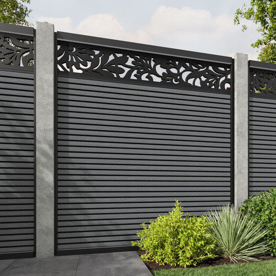 Hudson Heritage Fence Panel - Mid Grey - for existing concrete posts