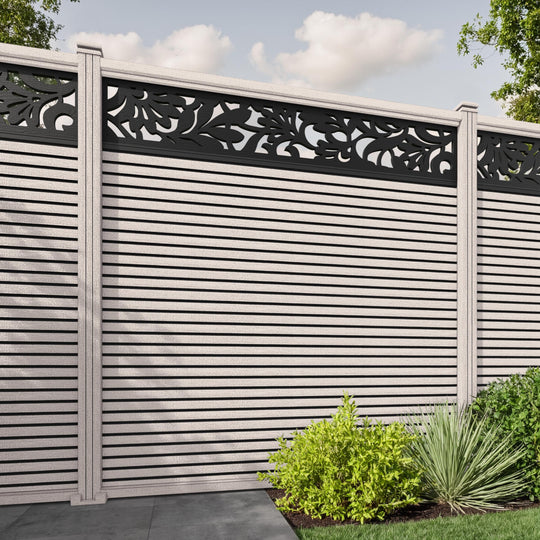 Hudson Heritage Fence Panel - Mid Stone - with our composite posts