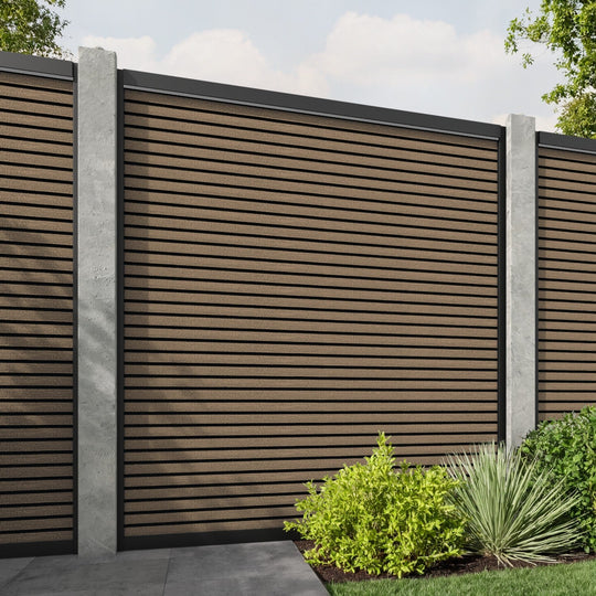 Hudson Fence Panel - Teak - for existing concrete posts