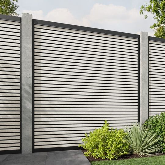 Hudson Fence Panel - Light Stone - for existing concrete posts