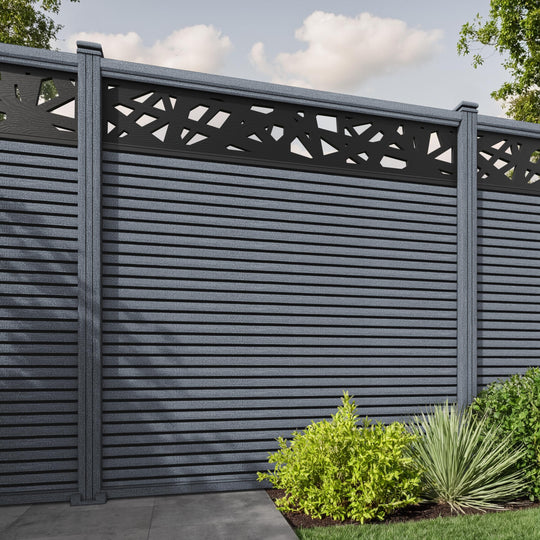 Hudson Prism Fence Panel - Anthracite - with our composite posts
