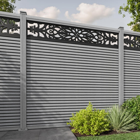 Hudson Windsor Fence Panel - Light Grey - with our composite posts