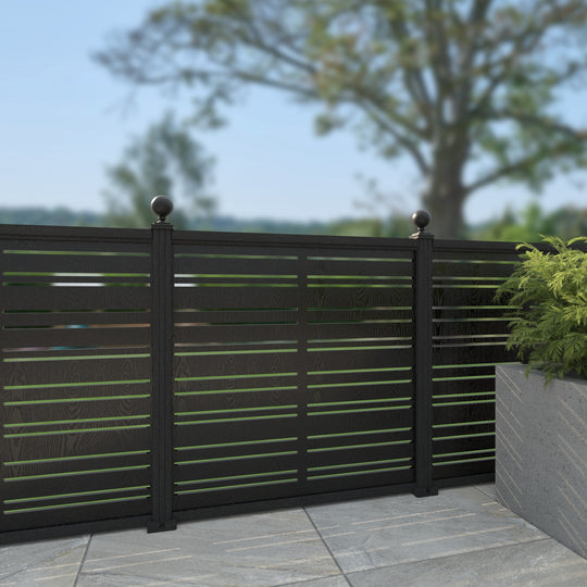 Linea Decorative Fence - 120x120cm - with our composite posts