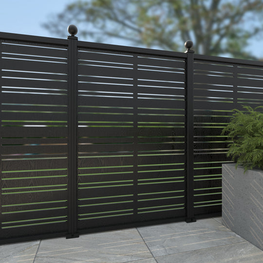 Linea Decorative Fence - 120x180cm - with our aluminium posts
