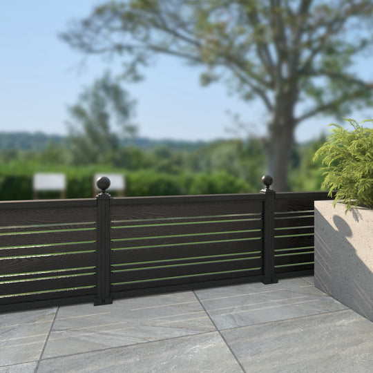 Linea Decorative Fence - 120x60cm - with our composite posts