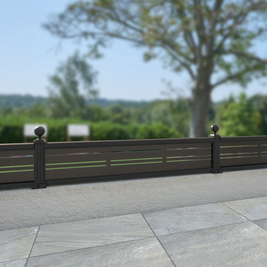 Linea Decorative Fence - 180x30cm - with our composite posts