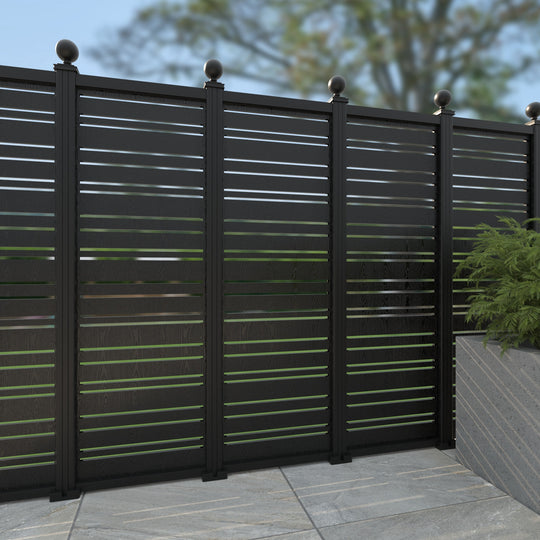 Linea Decorative Fence - 60x180cm - with our aluminium posts