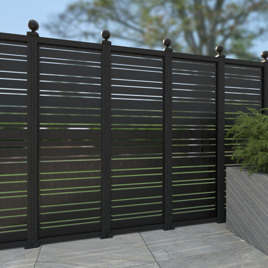 Linea Decorative Fence - 60x180cm - with our composite posts