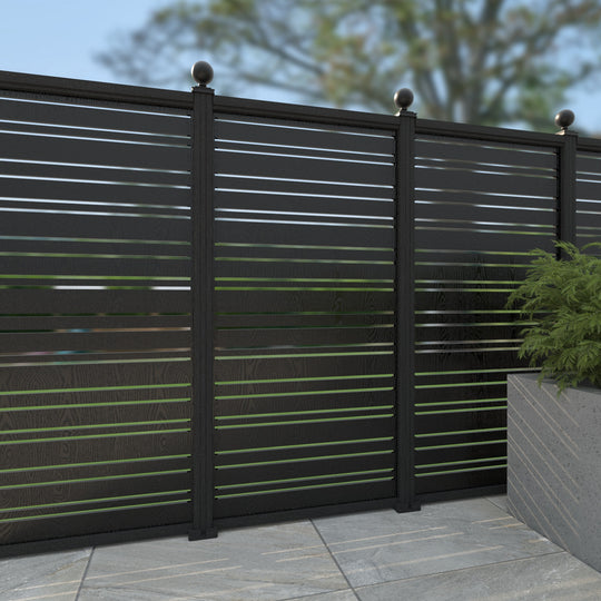 Linea Decorative Fence - 90x180cm - with our composite posts