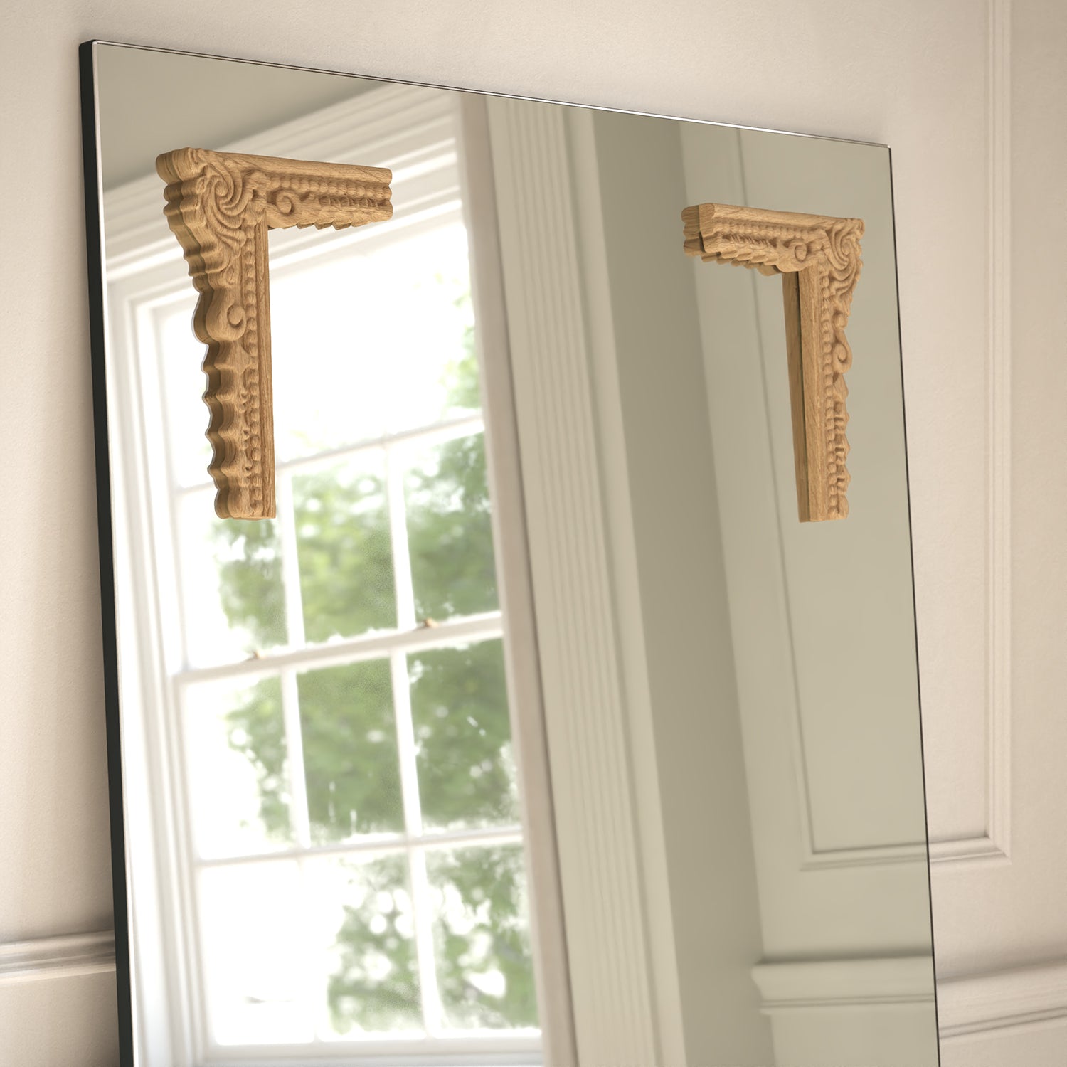 Lucente Frame Within Rectangular Full-Length Leaner Mirror - with LED
