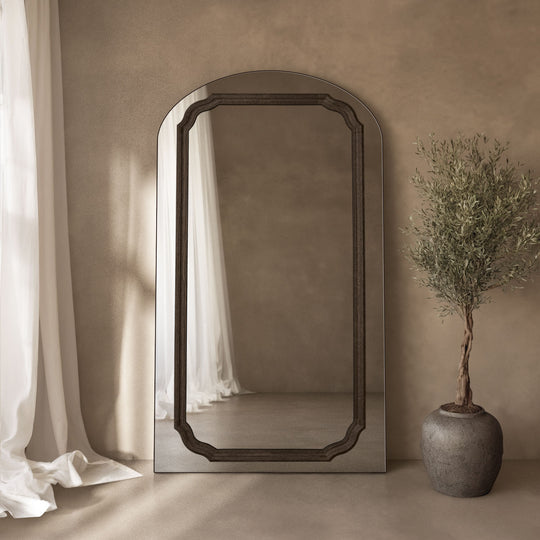Lumiere Frame Within Arched Full-Length Leaner Mirror