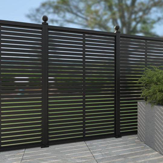 Aspen Aluminium Decorative Fence - 120x180cm - with our aluminium posts