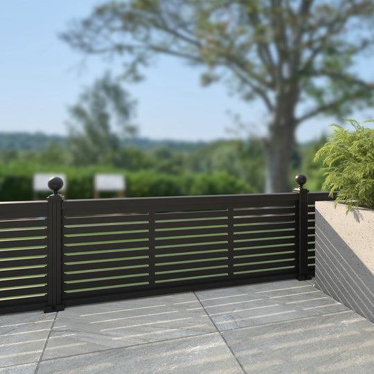 Aspen Aluminium Decorative Fence - 180x60cm - with our aluminium posts