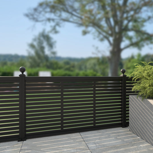 Aspen Aluminium Decorative Fence - 180x90cm - with our aluminium posts