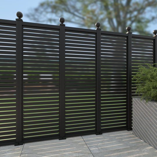 Aspen Aluminium Decorative Fence - 60x180cm - with our aluminium posts