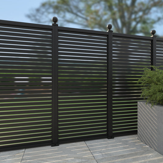 Aspen Aluminium Decorative Fence - 90x180cm - with our aluminium posts