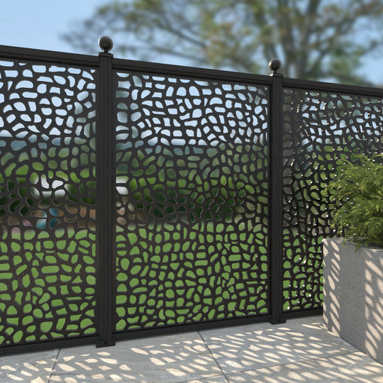 Pebble Decorative Fence - 120x180cm - with our composite posts