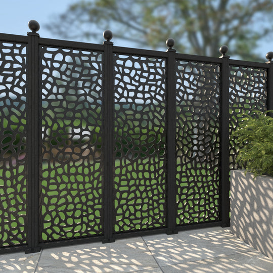 Pebble Decorative Fence - 60x180cm - with our composite posts