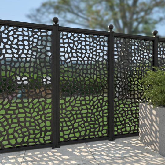 Pebble Decorative Fence - 90x180cm - with our composite posts