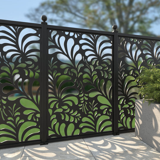 Petal Aluminium Decorative Fence - 120x180cm - with our aluminium posts