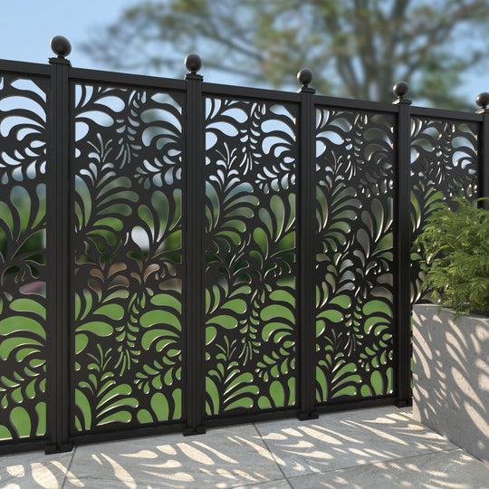 Petal Aluminium Decorative Fence - 60x180cm - with our aluminium posts