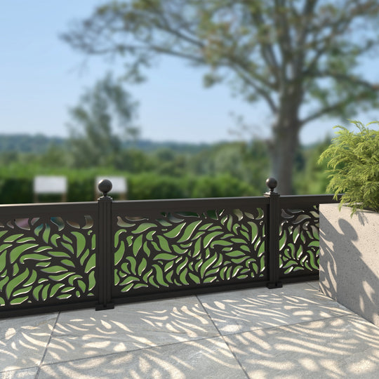 Plume Aluminium Decorative Fence - 120x60cm - with our aluminium posts