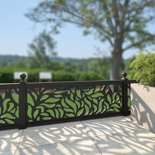 Plume Aluminium Decorative Fence - 180x60cm - with our aluminium posts